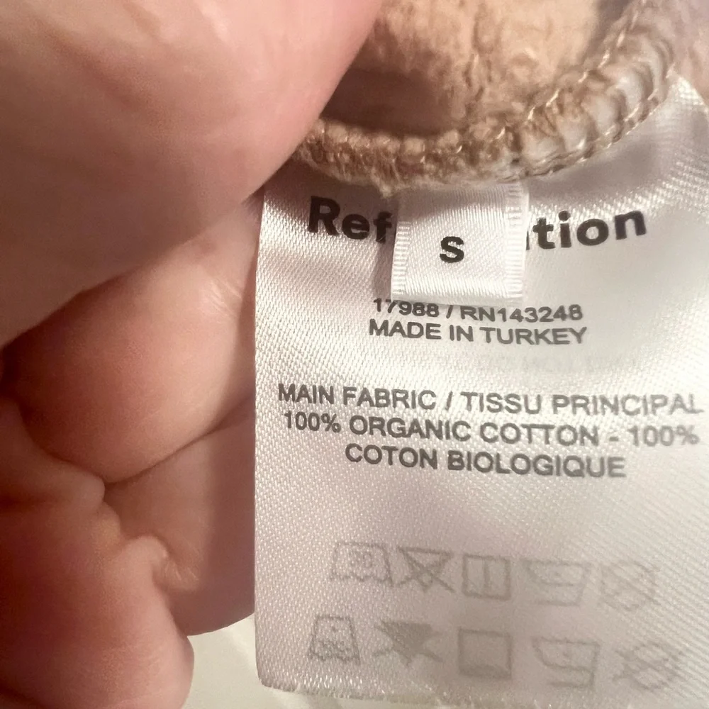 Reformation Marla cotton 1/4 zip Sweatshirt (Small) - Picture 5 of 8